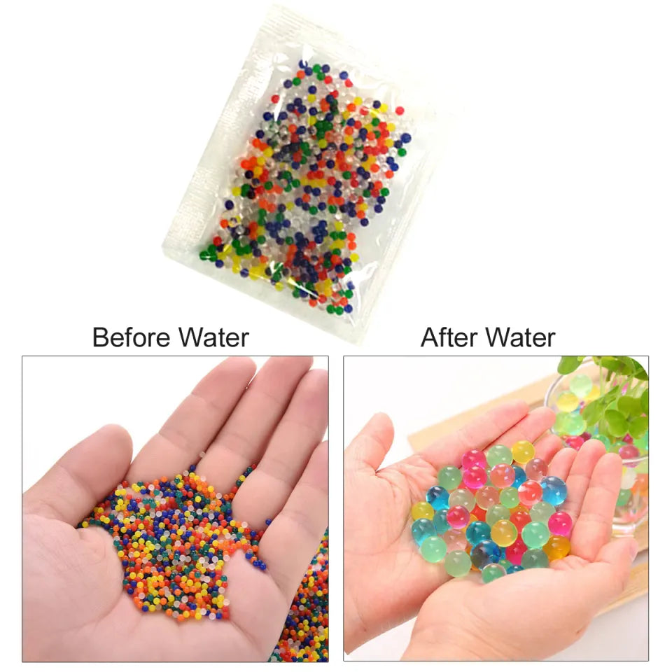 5 Pkt Premium Multicolour Water Jelly Ball for Decoration | Water Expanding Growing Balls | Water Crystal Ball .