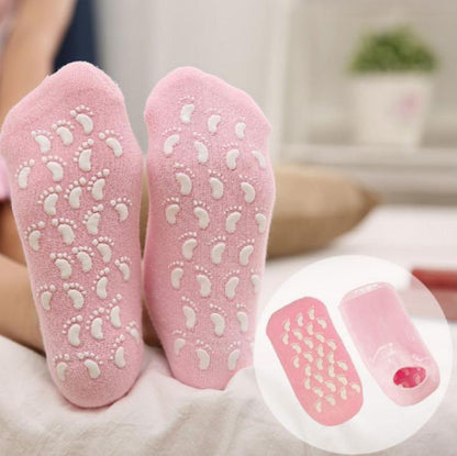 Foot Spa Gel Moisturising Anti Cracked Socks, Feet Care Protector, Full Length Silicone Foot Protector, Reusable Pedicure Silicone Sock