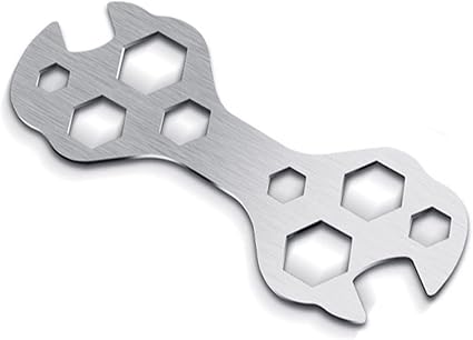 10 in 1 Bicycle Wrench Multi-Function Wrench Mini Steel Bike Tool Kit Spanner Wrench Breaker Bar Craftsman Tool Set Hexagon Bike Tools Snap on Tools Spanner Bicycle Repair Bar Tools Pliers(Silver)