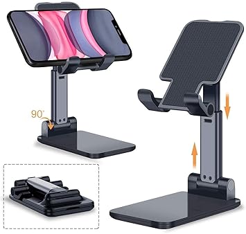 Adjustable and Foldable Desktop Phone Holder Stand for Phones.