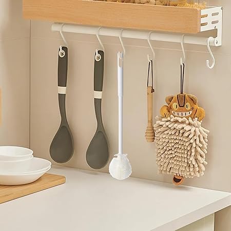 New Silicone Cup Brush Folding Brush Head Long Handle Glass Cleaner White Kitchen Cleaning Tool Drink Bottle Cleaning Brush