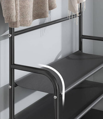 Multifunction 4 Layers Shoe Rack With Clothes Rack