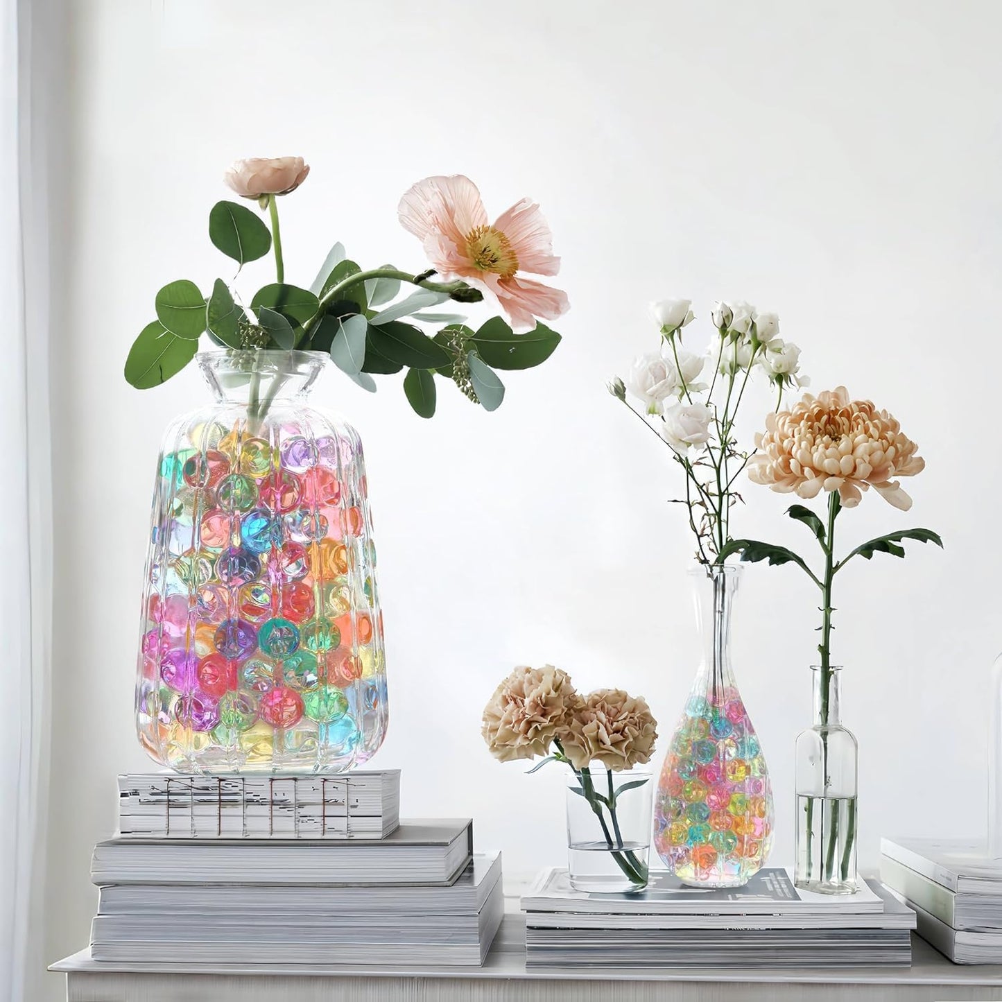 5 Pkt Premium Multicolour Water Jelly Ball for Decoration | Water Expanding Growing Balls | Water Crystal Ball .