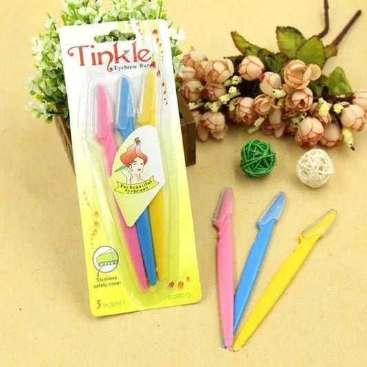 Original High Quality Twinkle Pack of 3 Tinkle Eyebrow Razor, Facial Hair Remover Eyebrow Trimmer.