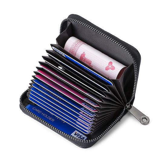 Genuine Leather Wallet 9 Cardholder Pockets 2 CASH AND KEY Pockets